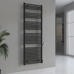 Banyo radyatörü değişimi, tadilat radyatörü, yandan bağlantı, siyah ASTORIA
