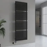 Siyah FLORA marka elektrikli banyo radyatörleri ve havlu radyatörleri