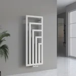 Banyo radyatörü havlu ısıtıcı havlu kurutucu orta bağlantı TWISTER Beyaz